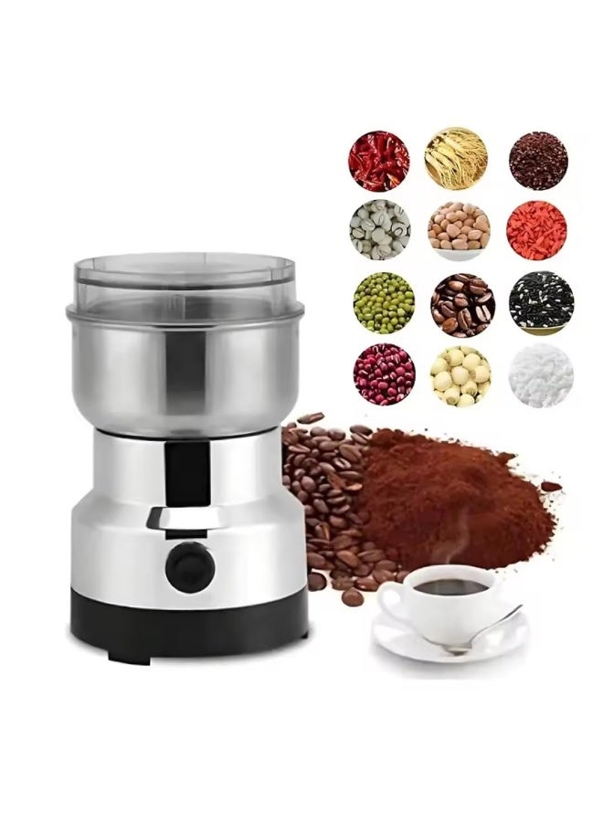Electric Coffee Grinder, Stainless Steel 400W, Multifunctional Grinder for Coffee Beans, Spices, Nuts & Seeds, High-Speed Portable Grinder | 220V Durable & Easy to Clean - Image 2